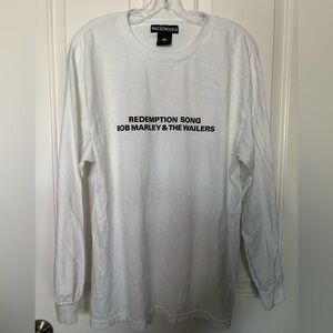 EUC Men’s Bob Marley White ‘Redemption Song’ Long Sleeve TShirt sz L